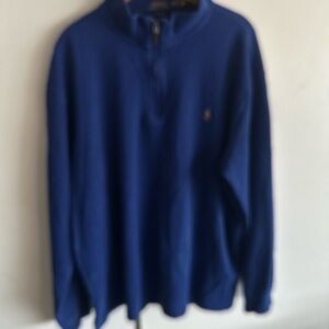 Polo by Ralph Lauren Men's Royal Blue Zip-Up Sweater